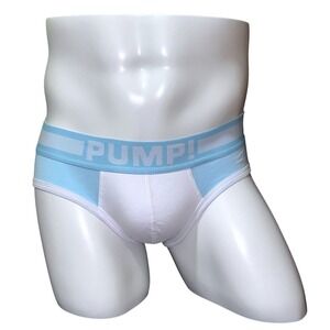 PUMP! Classic Cotton Briefs Blue/White Size XXL (34-36) NWT